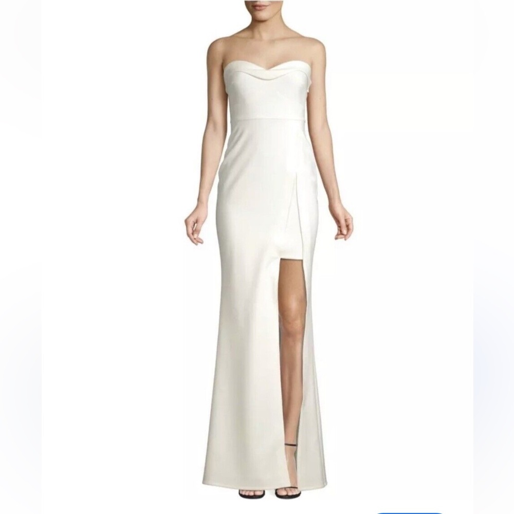 Likely Ella Strapless Gown Dress Sweetheart White 12 Prom Wedding